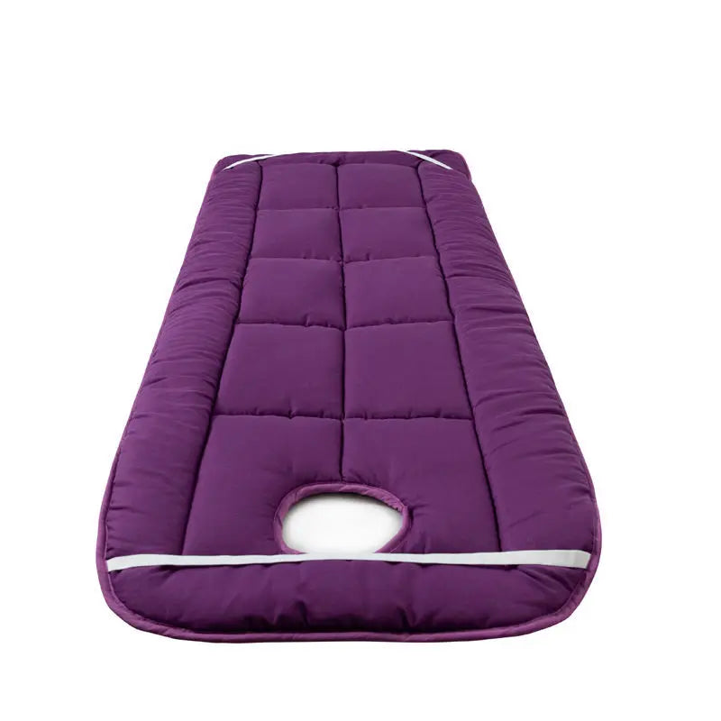 Beauty Salon Massage Bed Mattress Pad – Thickened Anti-Slip Cushion with Face Hole for Spa & Hospital