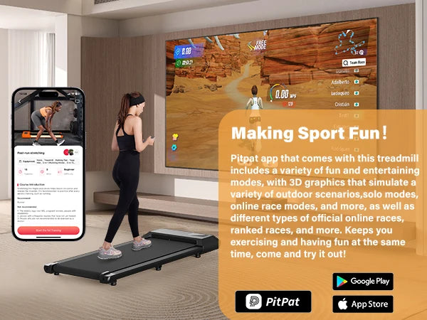 2-in-1 Treadmill & Walking Pad – 300LBS Capacity, 2.5HP, LCD Display, Walking & Running Fitness Machine for Home