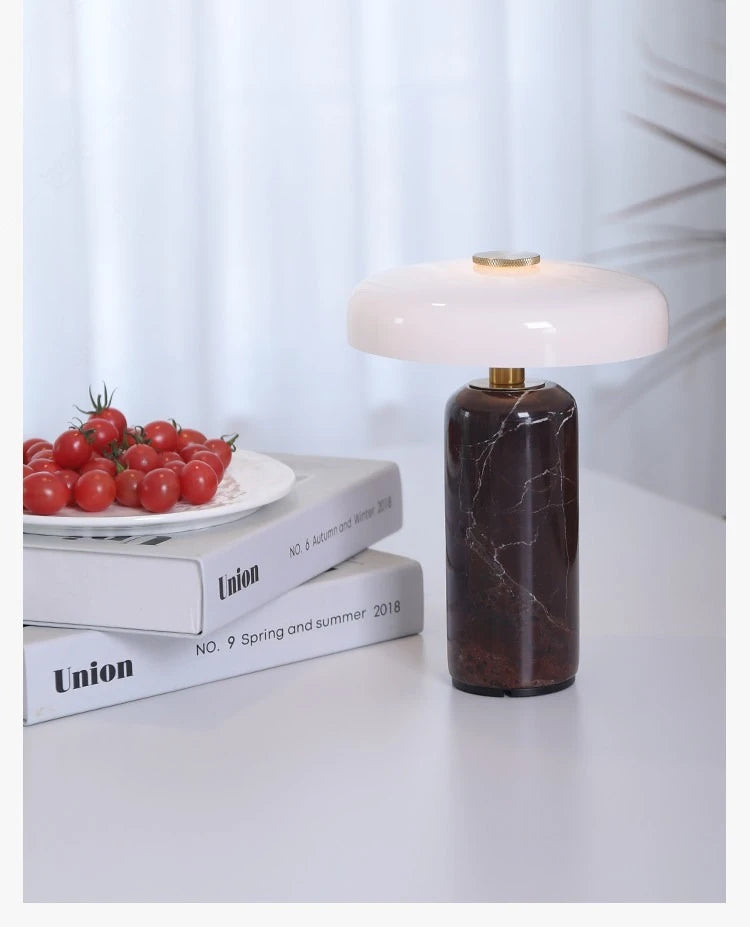 Marble Table Lamp – USB Charging & Touch Dimming