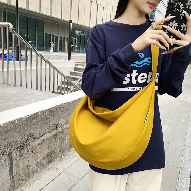 Extra Large Nylon Crossbody Bag – Big Capacity Unisex Shoulder Hobo Travel Bag