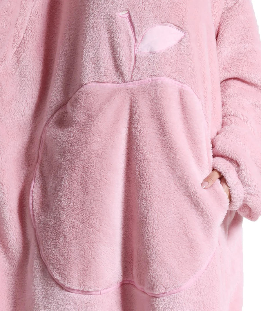 Oversized Wearable Blanket Hoodie – Plush Fleece with Sleeves, Hood & Pocket, 40 Designs
