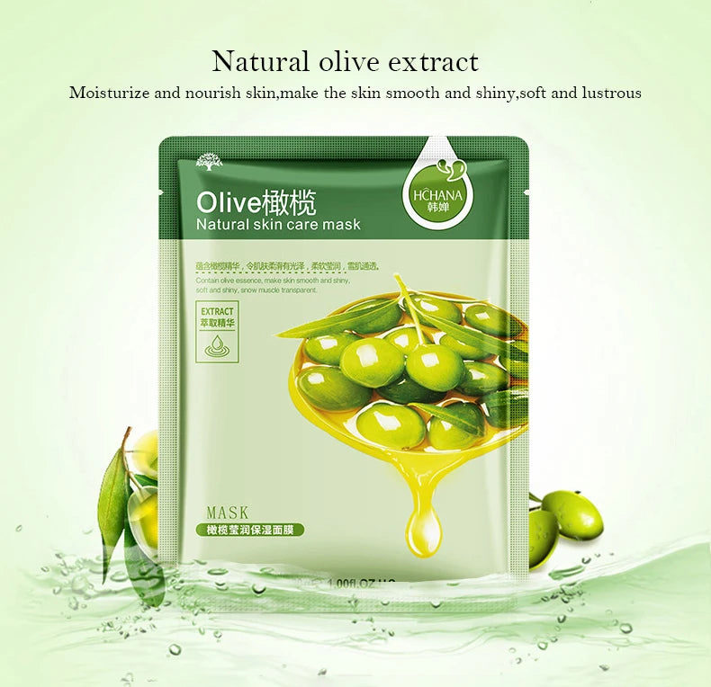 Natural Plant Aloe & Fruit Facial Sheet Masks — 10-Pack Korean Skincare
