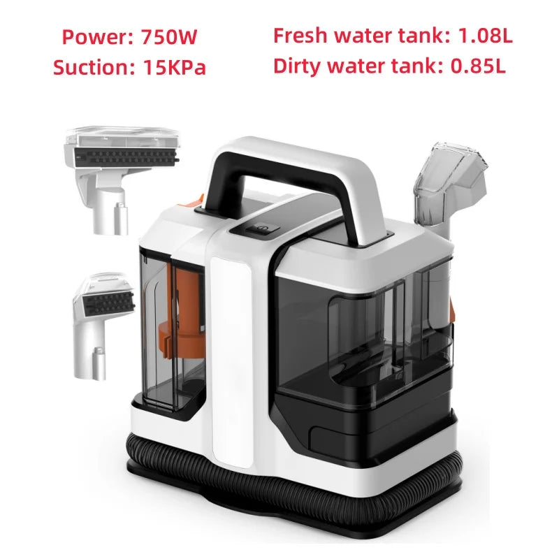 OMESER W05 Handheld Carpet & Upholstery Cleaner — 750W 15Kpa Spot Clean Machine for Carpet, Sofa & Car