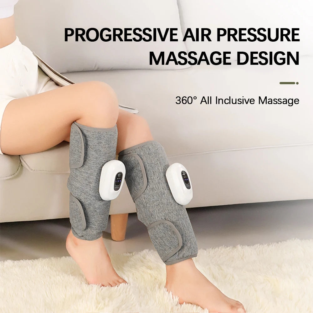 Wireless 360° Air Pressure Calf Massager — 3-Mode Airbag Leg & Foot Circulation Booster
