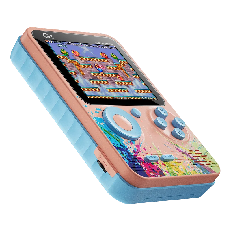 G5 Mini Retro Handheld Game Console – 500 Games, 3-Inch Color LCD, 8-Bit