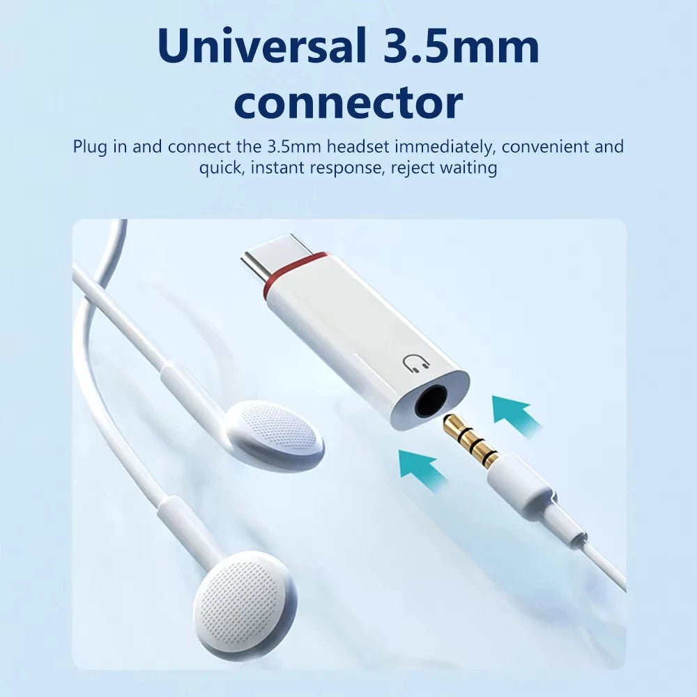 USB-C to 3.5mm Headphone Adapter for iPhone & Samsung