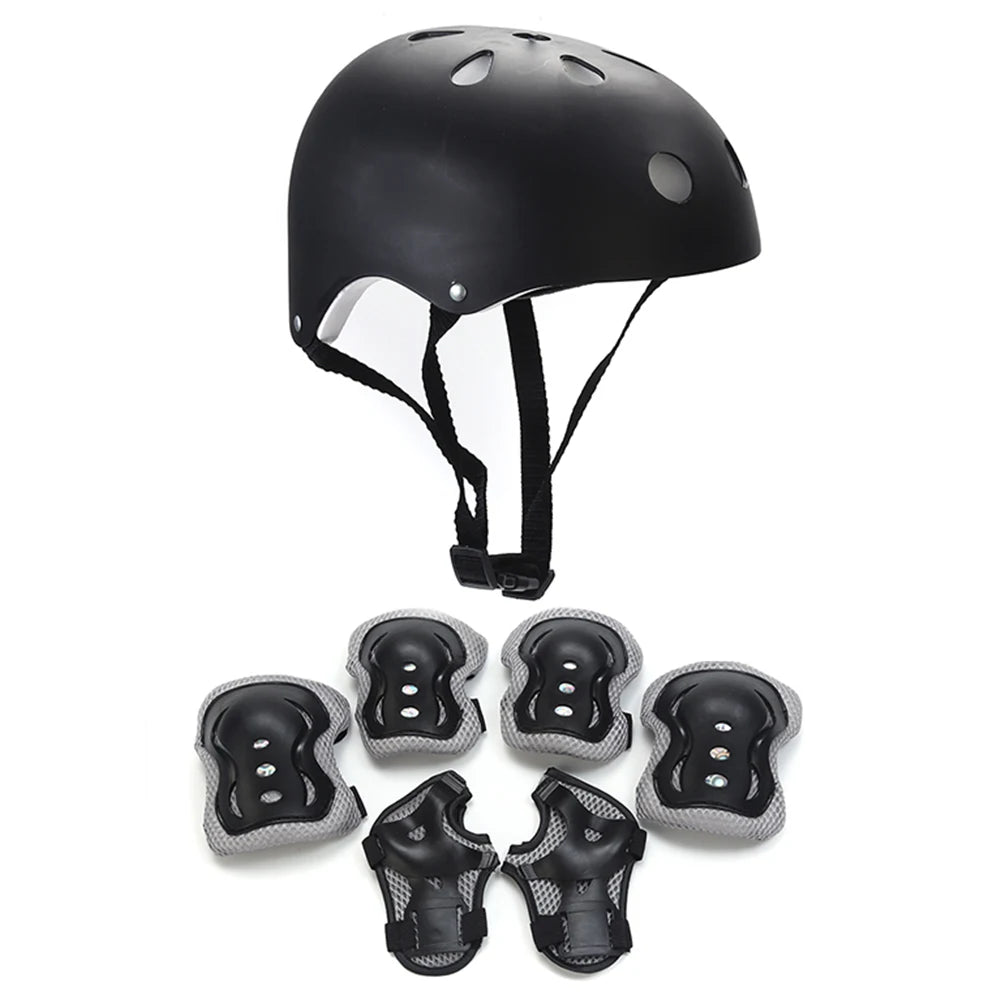 Children's 7-in-1 Protective Body Gear Set – Helmet, Impact Resistant, Shock-Absorbing & Breathable for Outdoor Sports