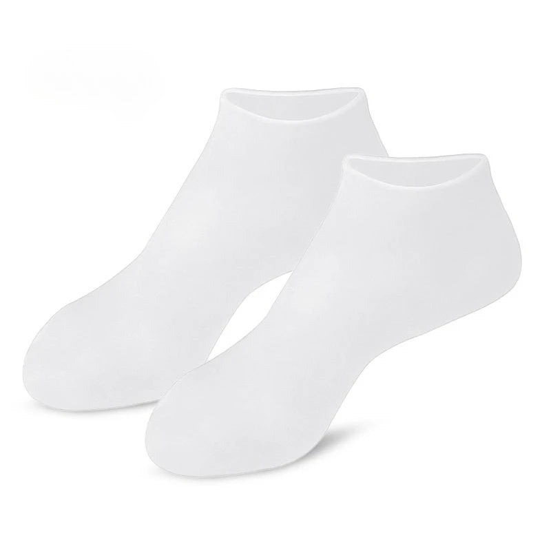 Soft Feet While You Sleep — Moisturizing Silicone Foot Socks | Dry & Cracked Heel Repair, Massage Texture, 7 Colors