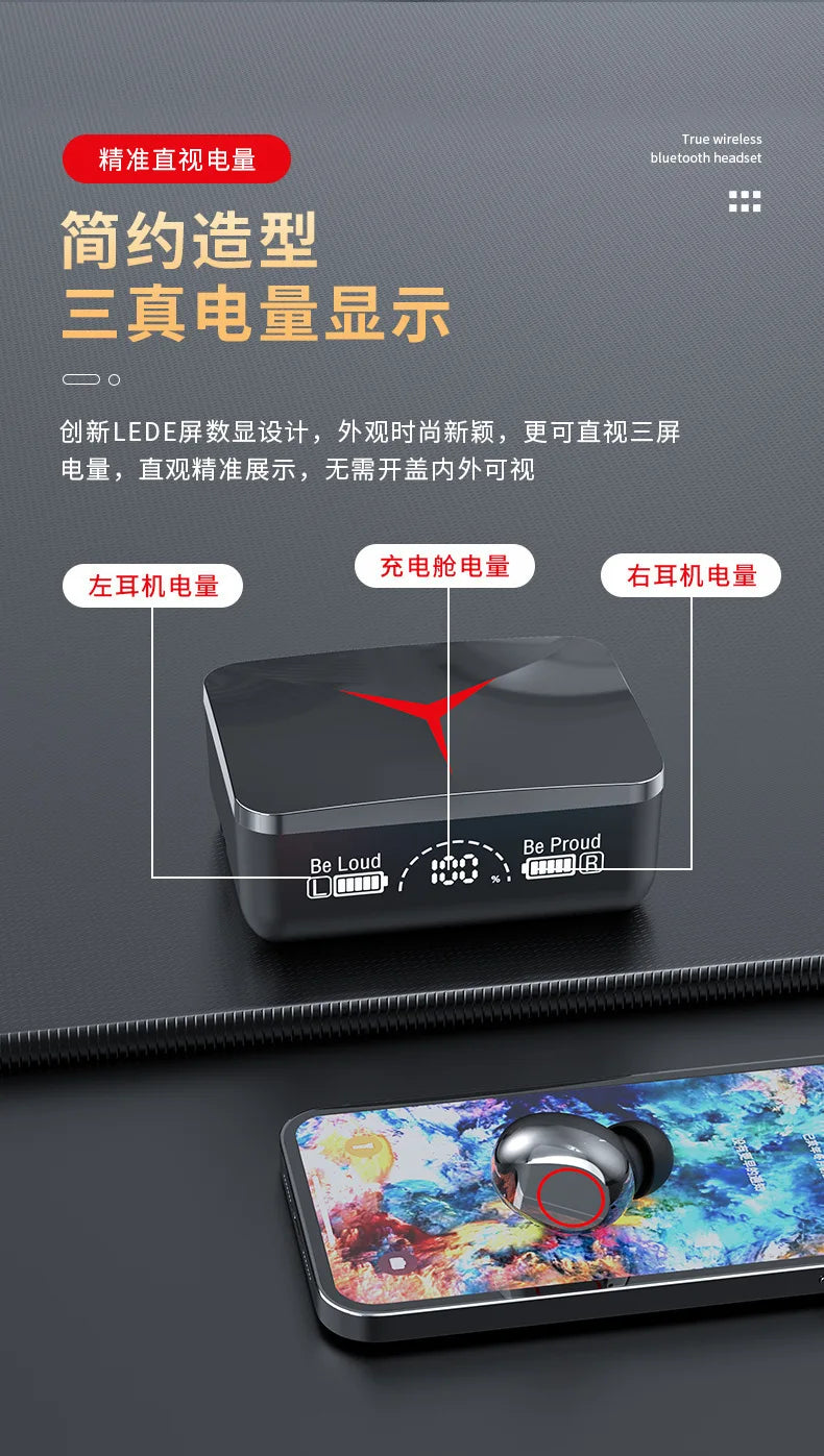 M90 Wireless TWS Bluetooth Earbuds — HIFI Gaming Headset with Mic