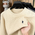 Men's Luxury Pony Embroidery Knit Sweater — Premium Detail Knitwear