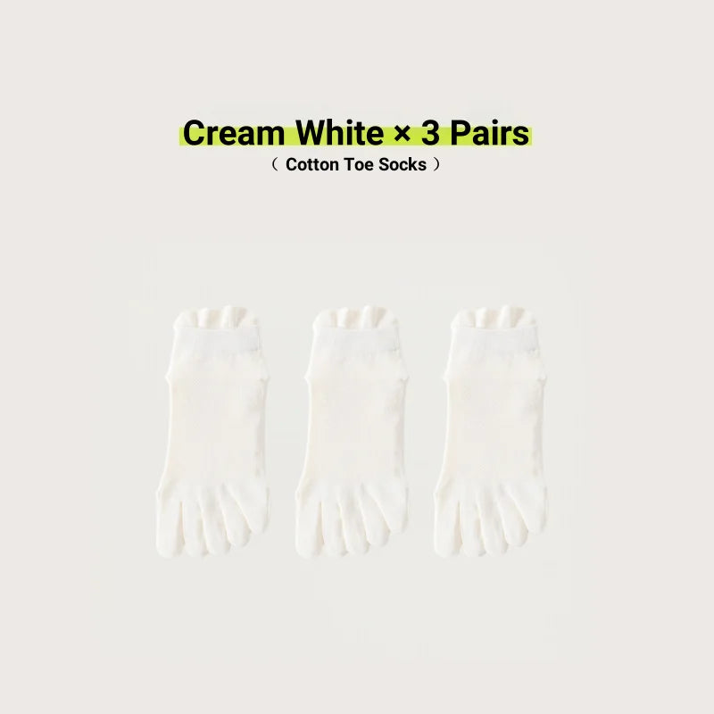 Women's Cotton Toe Socks – Breathable Mesh