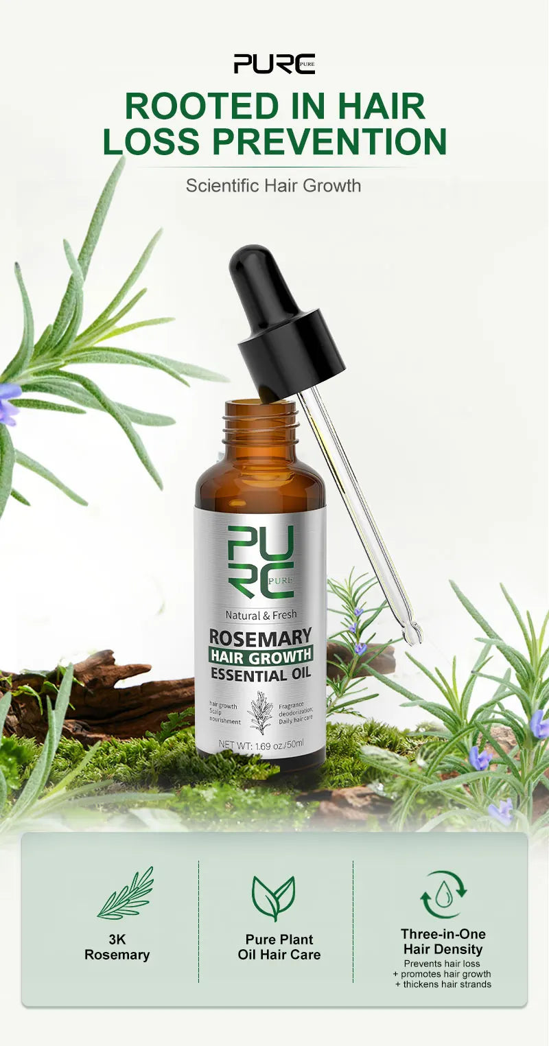 PURC Rosemary Oil Hair Treatment Ginger Hair Care Products for Men Women Smoothing Anti-Frizz Hair Care