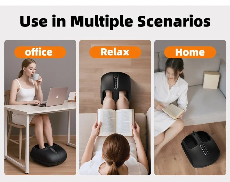Jinkairui Automatic Foot Massage Machine — Full Wrap Rollers, Sole Kneading & Airbag Pressing