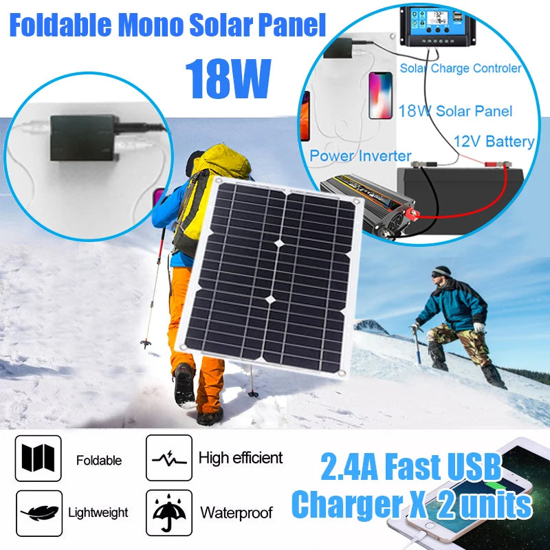5000W Solar Panel Kit – Modified Sine Wave 12V to 220V System with 30A Charge Controller