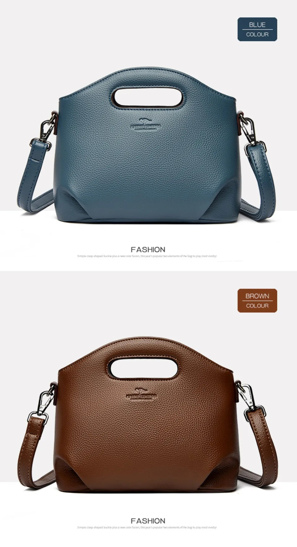 VANDERWAH Luxury Microfiber Leather Flap Shoulder Bag – Small Casual Tote Handbag for Women
