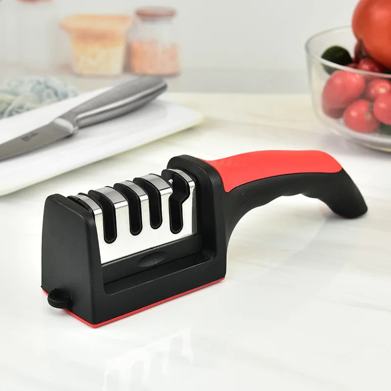 4-Segment Knife Sharpener — Multi-Functional Handheld Sharpening Stone