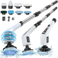 Electric Cleaning Brush – 8-in-1 Cordless Handheld Spin Scrubber with LED Display for Bathroom & Kitchen