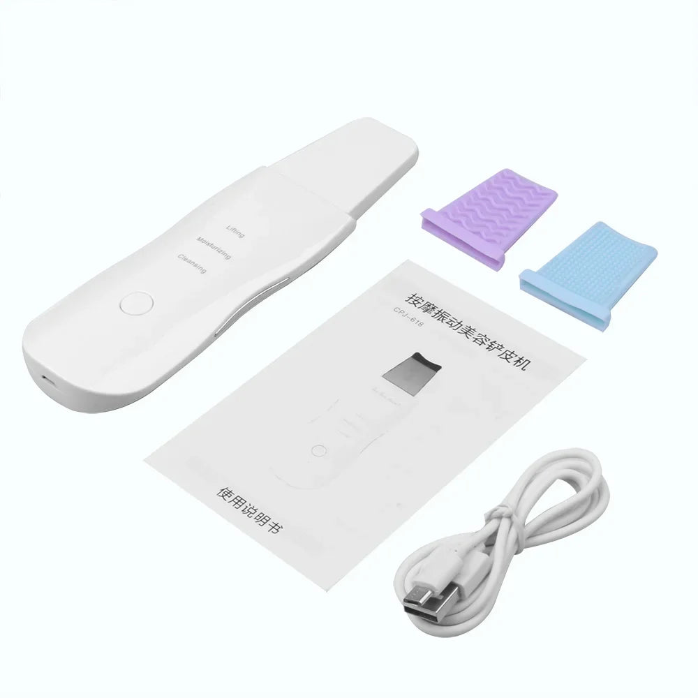 Ion Facial Skin Scrubber – Deep Pore Cleaning, Blackhead Removal & Peeling Device IPX-7 Waterproof