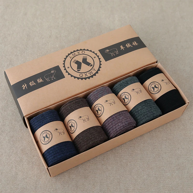 Thick Wool-Blend Mid-Calf Boot Socks