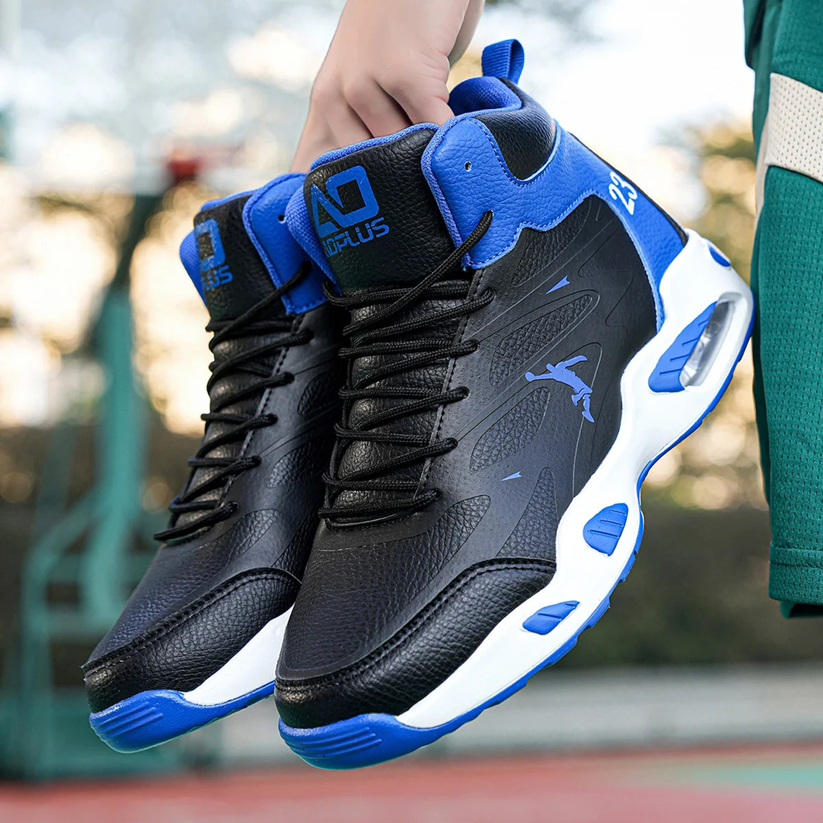 Men's High-Top Air Cushion Basketball Shoes – Non-Slip Breathable Sneakers