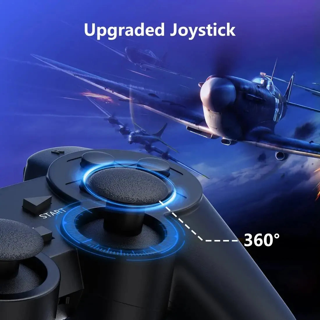 2.4G Wireless PS2 Gamepad – Dual Vibration Joystick Controller for PC & USB