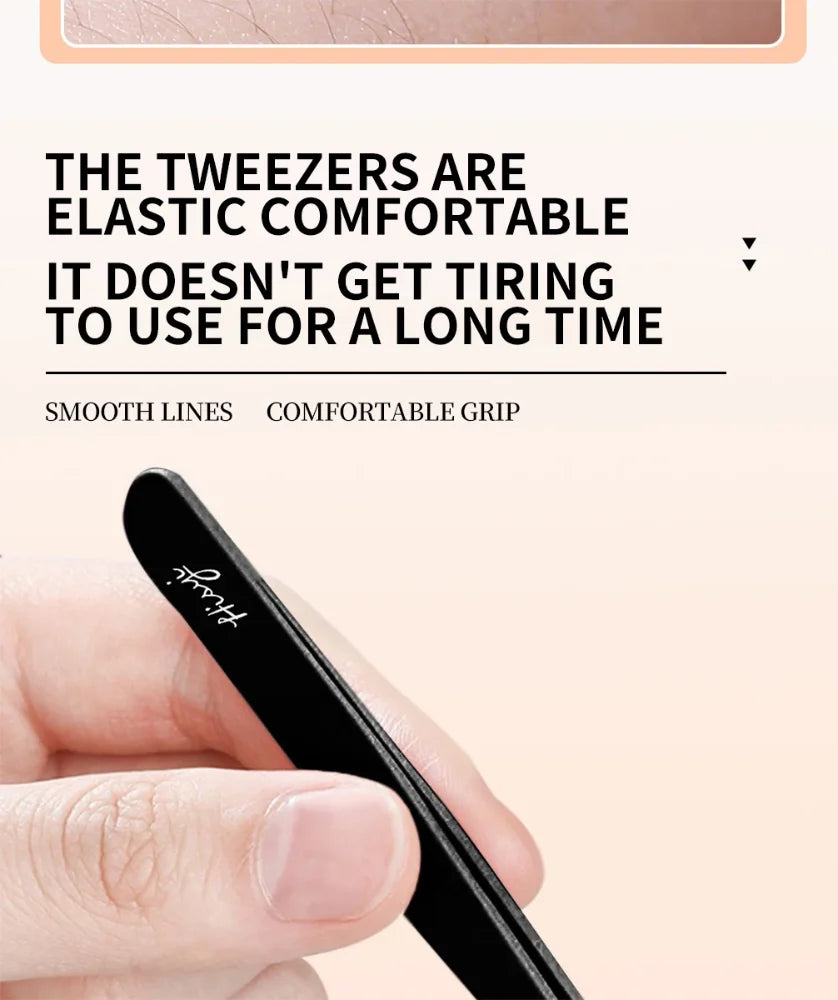 HISYI Stainless Steel Slanted Eyebrow Tweezers