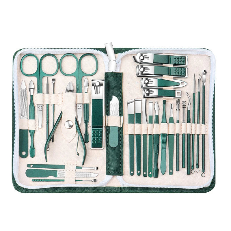 Professional Nail Care Kit – Stainless Steel Manicure & Pedicure Set with Travel Case