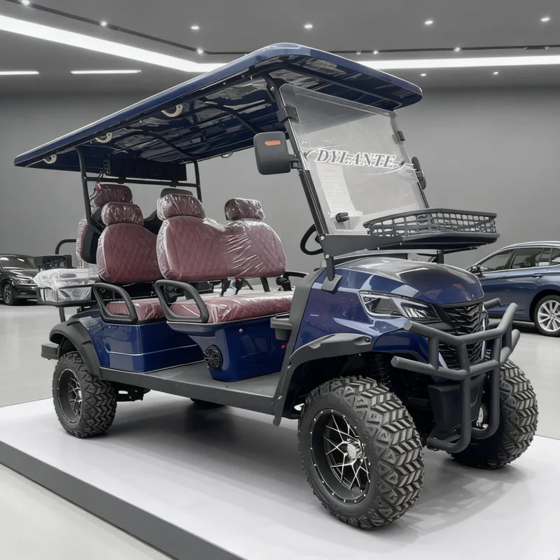 Classic 4-Seat Electric Golf Cart — 5000W Farm & Hunting Cart, 2-Row Seating, Global Best Seller