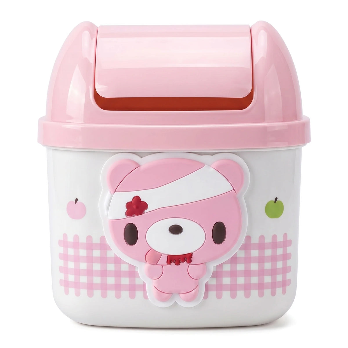 Pink Bear Mini Desktop Trash Can