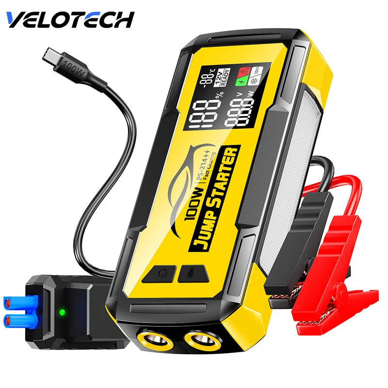 32000mAh Car Emergency Jump Starter — Portable Battery Booster with Power Bank