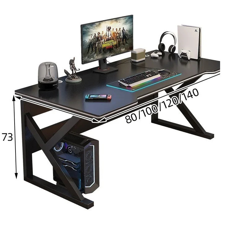 Simple Computer Desk — Metal Frame Home Office, Student, Gaming & E-Sports Workbench