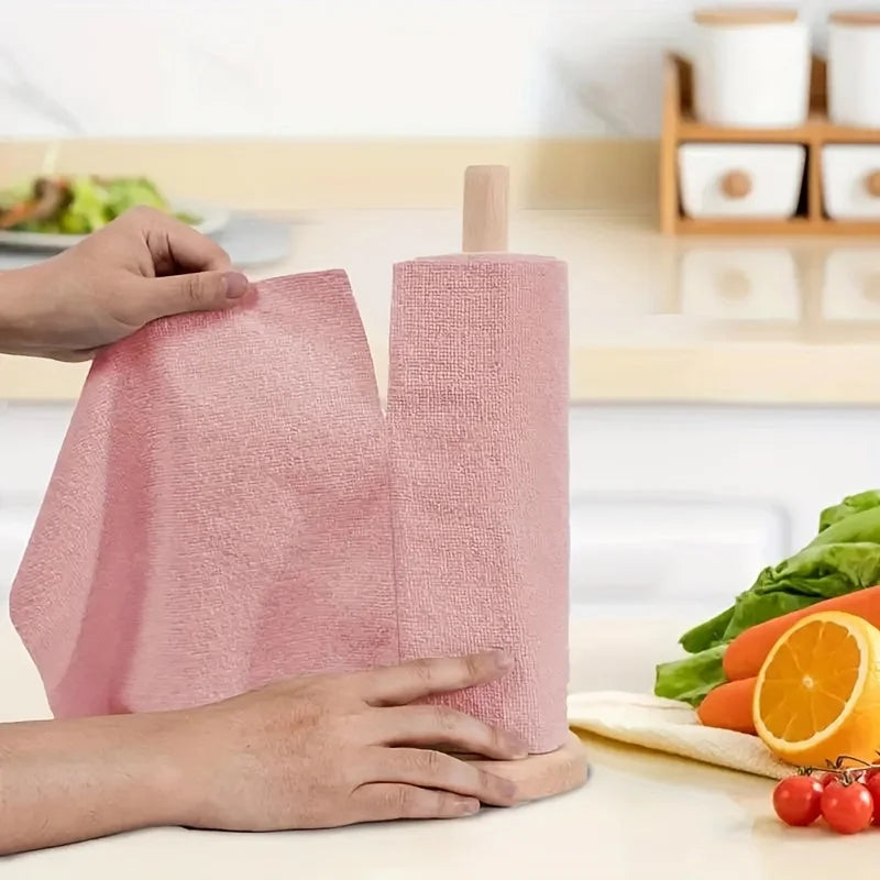 Clean Every Surface. Reuse Every Time. — Reusable Microfiber Cleaning Cloths | 20 Cloths Per Roll, Multi-Sided, Kitchen Towels, 3 Colors