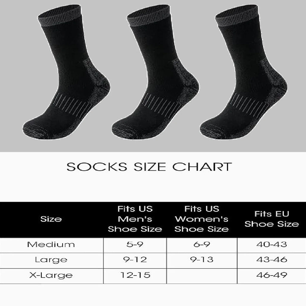 Wool-Blend Cushioned Winter Boot Socks