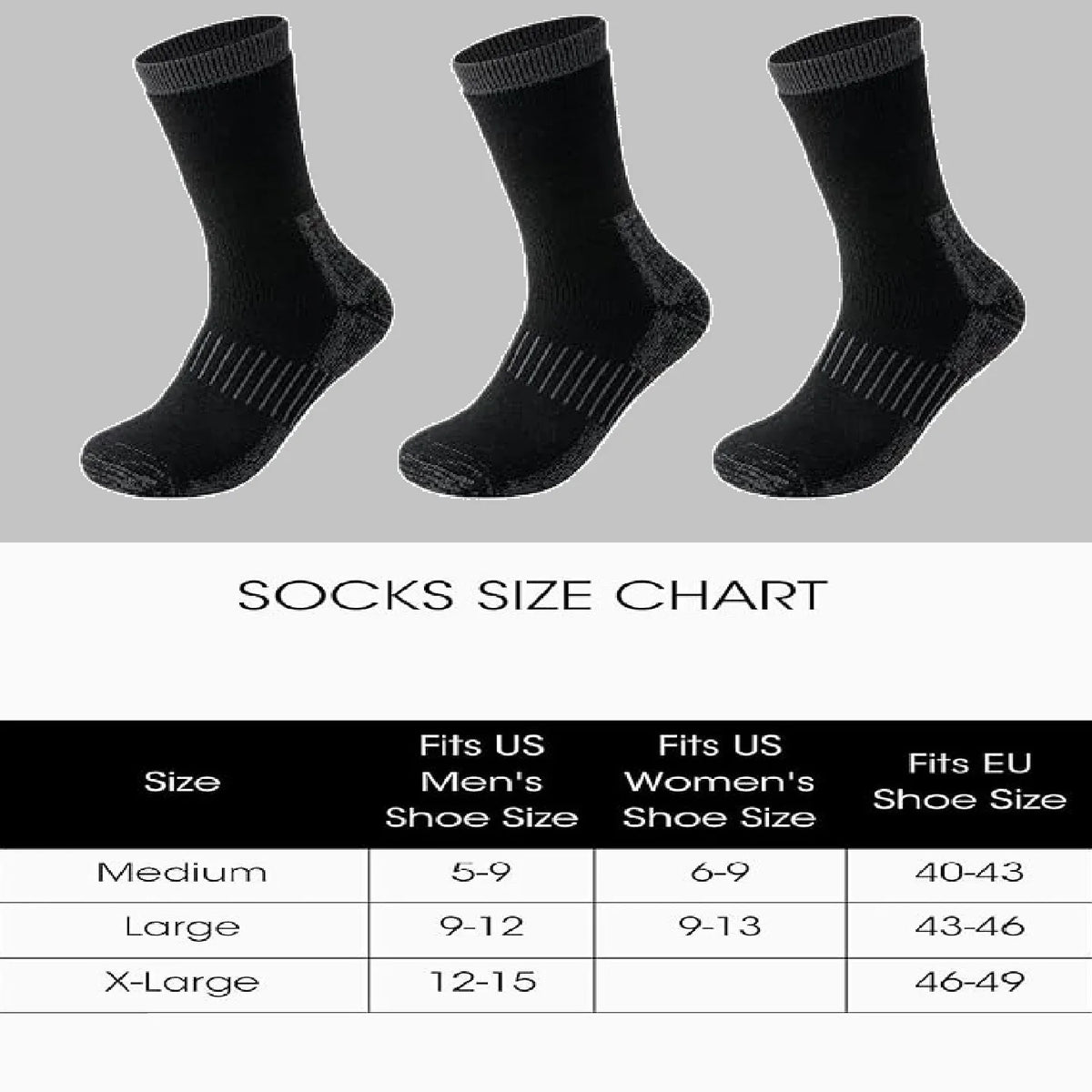 Wool-Blend Cushioned Winter Boot Socks