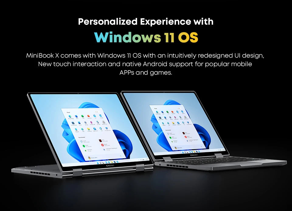 CHUWI MiniBook X 10.51" 2-in-1 Touchscreen Laptop – Intel N150, 16GB LPDDR5, 512GB SSD, 360° Yoga, Windows 11