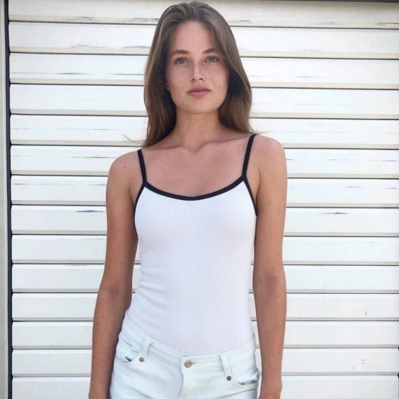 Women's Color-Blocked Strap Jumpsuit – Round Neck Cotton Blend Casual Romper 2026