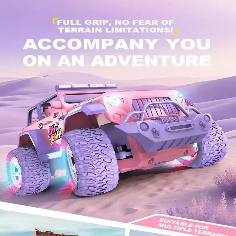 1:16 New Spray Remote Control Car  2.4G DIY stickers music light spray off-road toy car for Girls Toy Car