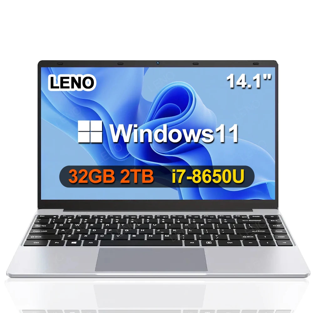 14.1" Intel i7-8650U Ultra Slim Laptop – Up to 32GB RAM, 2TB SSD, Windows 11