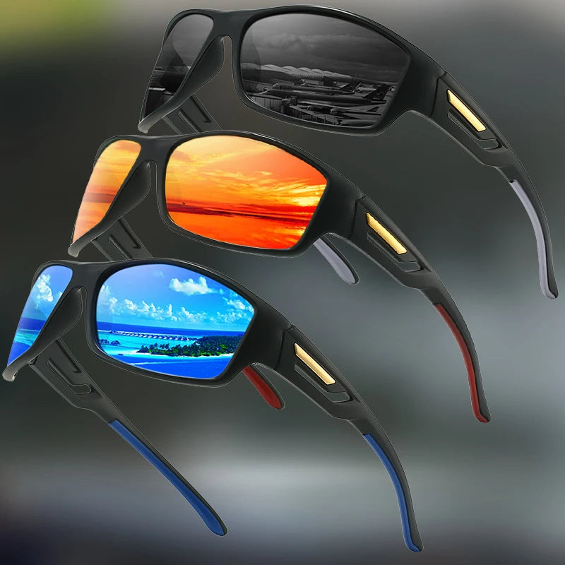 Sports Polarized Sunglasses | Camouflage Wraparound Frame UV400 for Driving & Fishing
