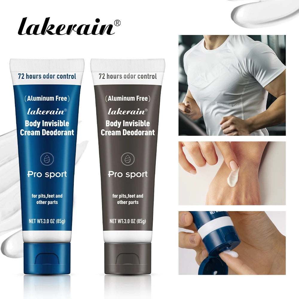 72h Invisible Deodorant Cream for Men 85g – Aluminum-Free