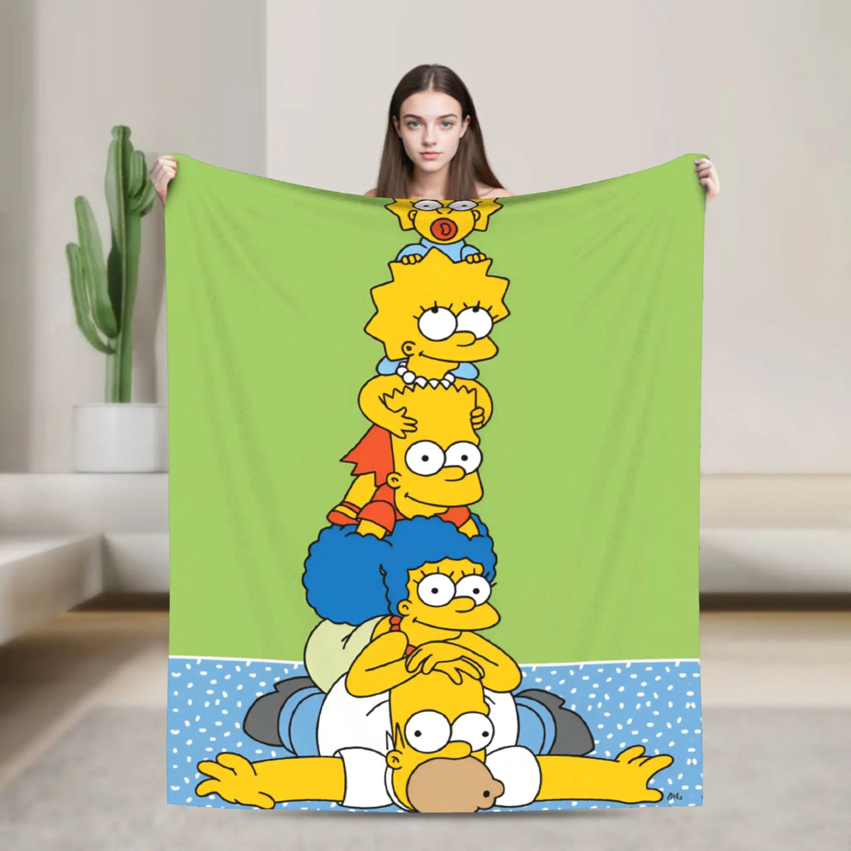 Simpsons Character Super Soft Plush Throw Blanket – Flannel Fleece Bedspread