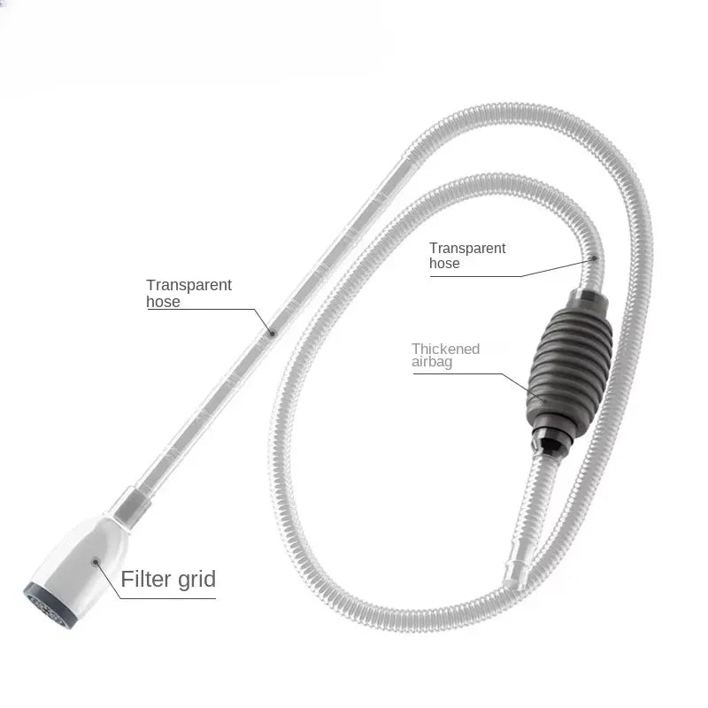 Fish Tank Siphon Vacuum – Gravel & Sand Water Exchanger Aquarium Cleaning Kit with Extension Tube