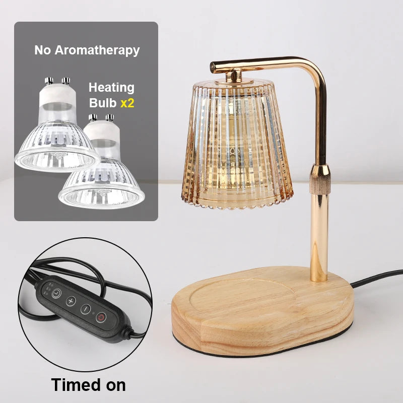 50W Dimmable Candle Warmer Lamp with Glass Shade