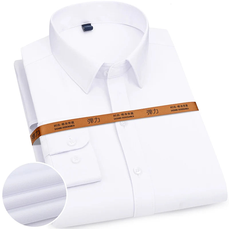 Men's Slim Fit Long Sleeve Business Shirt — Tailored Formal Dress Shirt