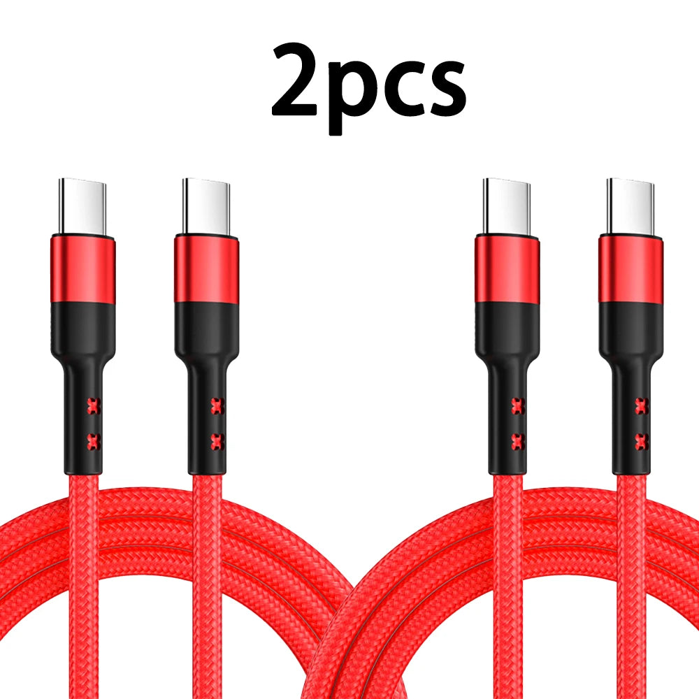 USB-C Ultra Fast Charge Cable with E-Marker Chip – PD 240W/100W/60W, 1m to 2m, 3 Colors