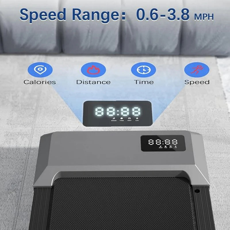 2-in-1 Folding Treadmill & Walking Pad – 300LBS, 2.5HP Motor, LCD Display, Home Walking & Running Machine