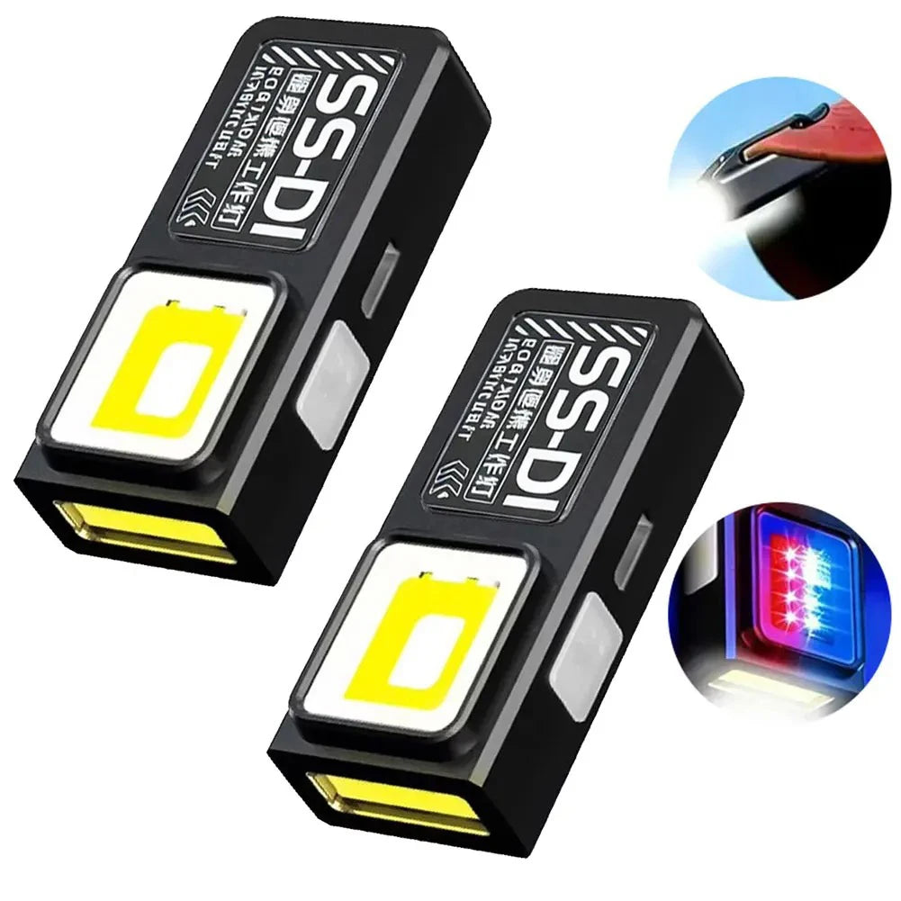 Mini COB LED Flashlight – 800 Lumen, Rechargeable, Belt Clip, Magnet, Waterproof EDC Pocket Light
