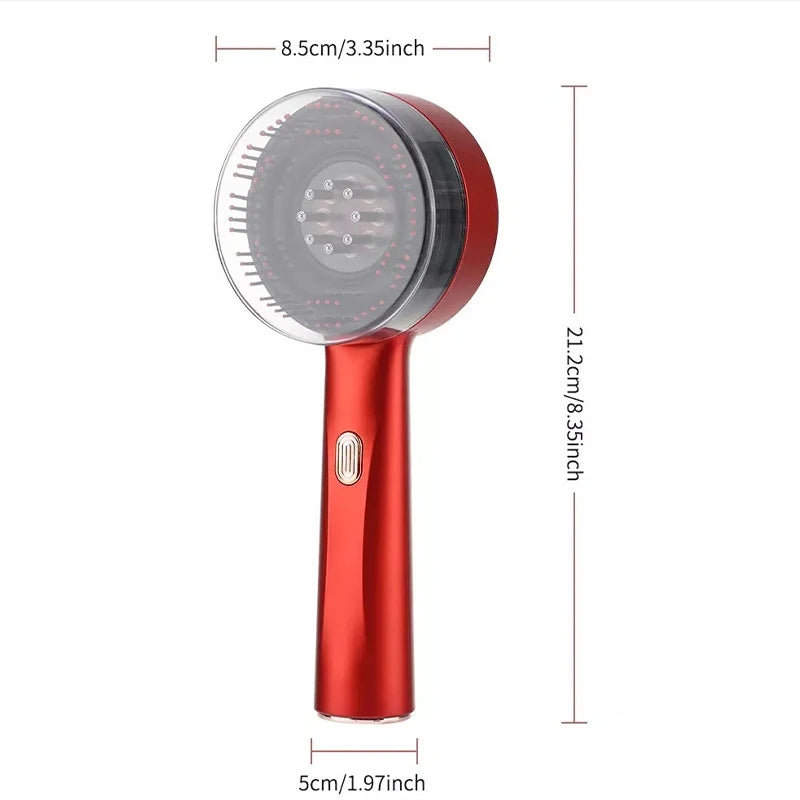 Red Light Therapy Scalp Massage Comb — Anti-Hair Loss LED Hair Growth Device