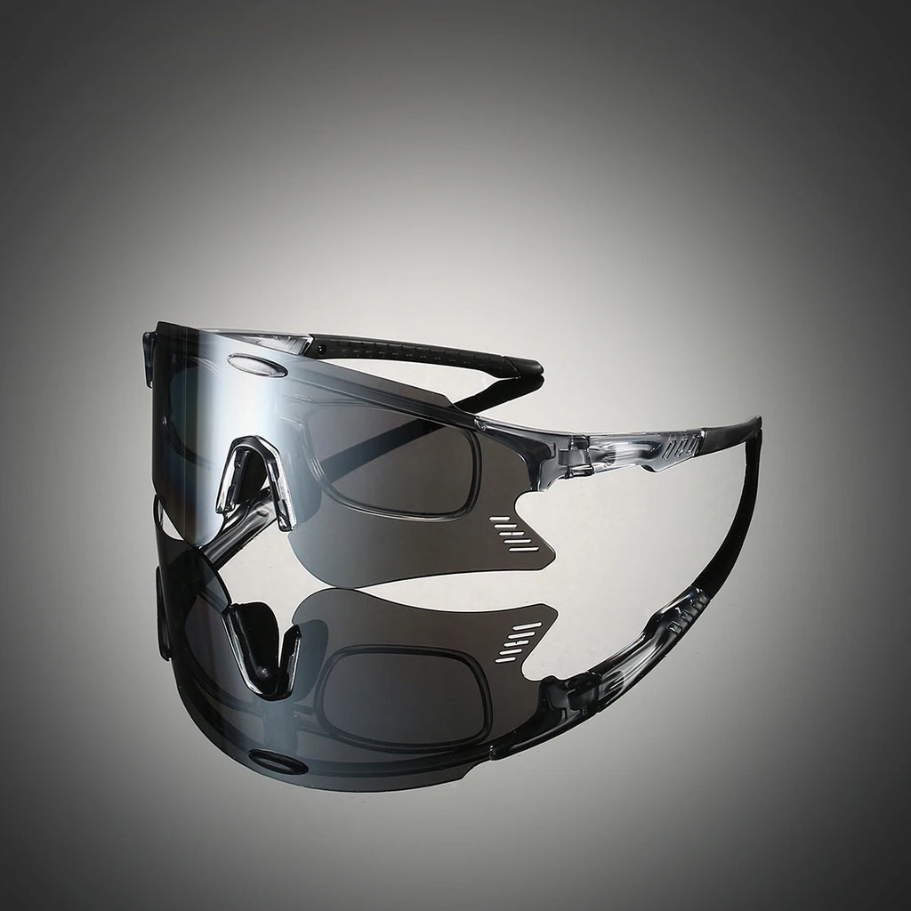 KAMMPT Oversized Sports Cycling Sunglasses | Mirror Anti-UV Windproof Protective Shades for Men & Women