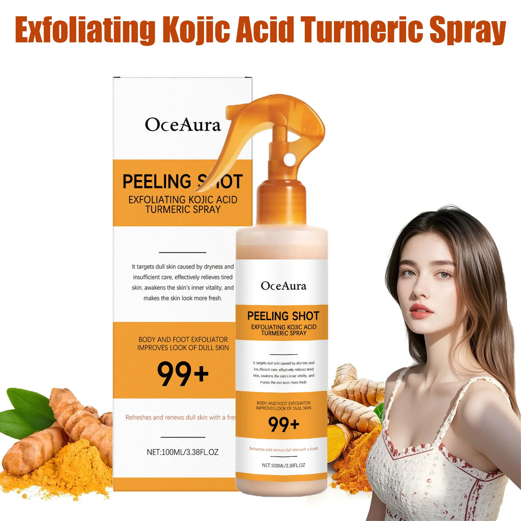 Kojic Acid Turmeric Exfoliating Body Spray – Brightening Peeling Solution 100ml